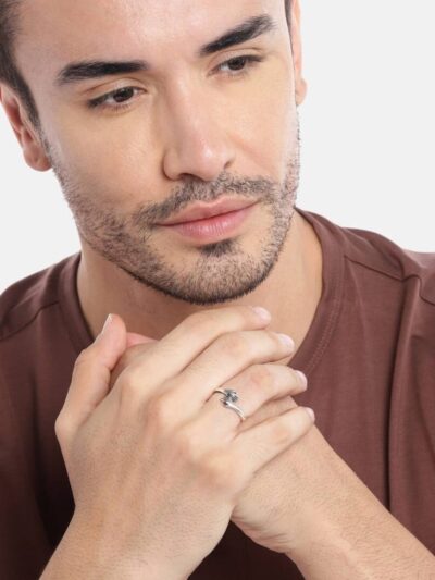 Silver Hug Hand Adjustable Ring