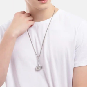 Unisex Thor Shaped Pendant With Chain