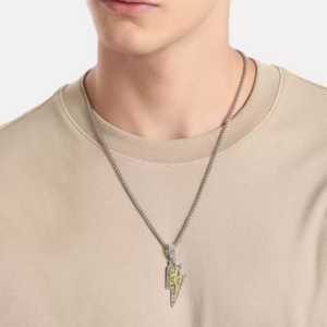 Unisex Silver Quirky Pendant With Chain