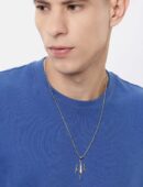 Unisex Combo 2 Stylish Anime Dragon Tooth & Fire Sword Silver Polished Minimal Stainless Steel Pendants With Chains