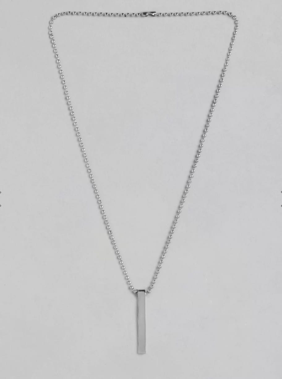 Unisex silver pendant with chain - Image 4