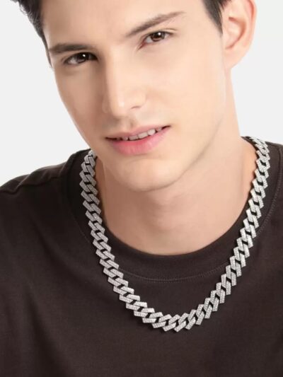 Unisex Rhinestone Link Necklace