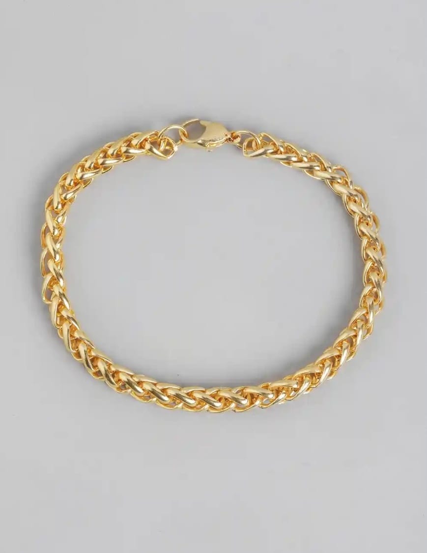 Men’s Gold Plated Cuban Link Chain Bracelet - Image 3