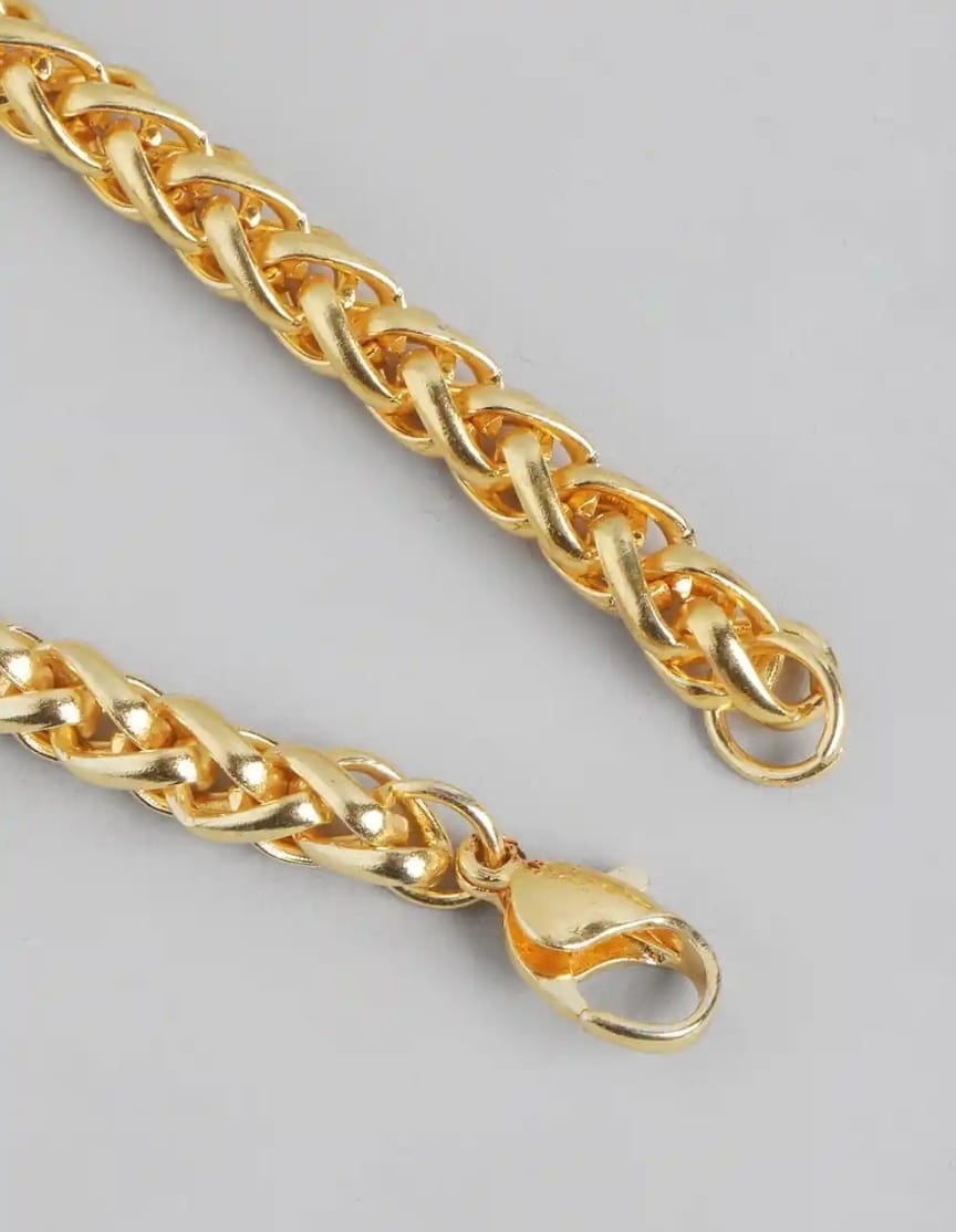 Men’s Gold Plated Cuban Link Chain Bracelet - Image 5