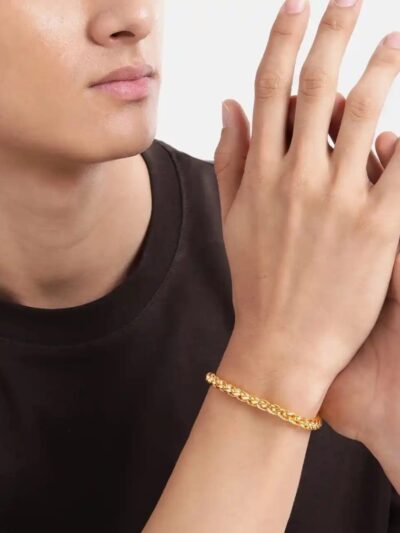 Men’s Gold Plated Cuban Link Chain Bracelet