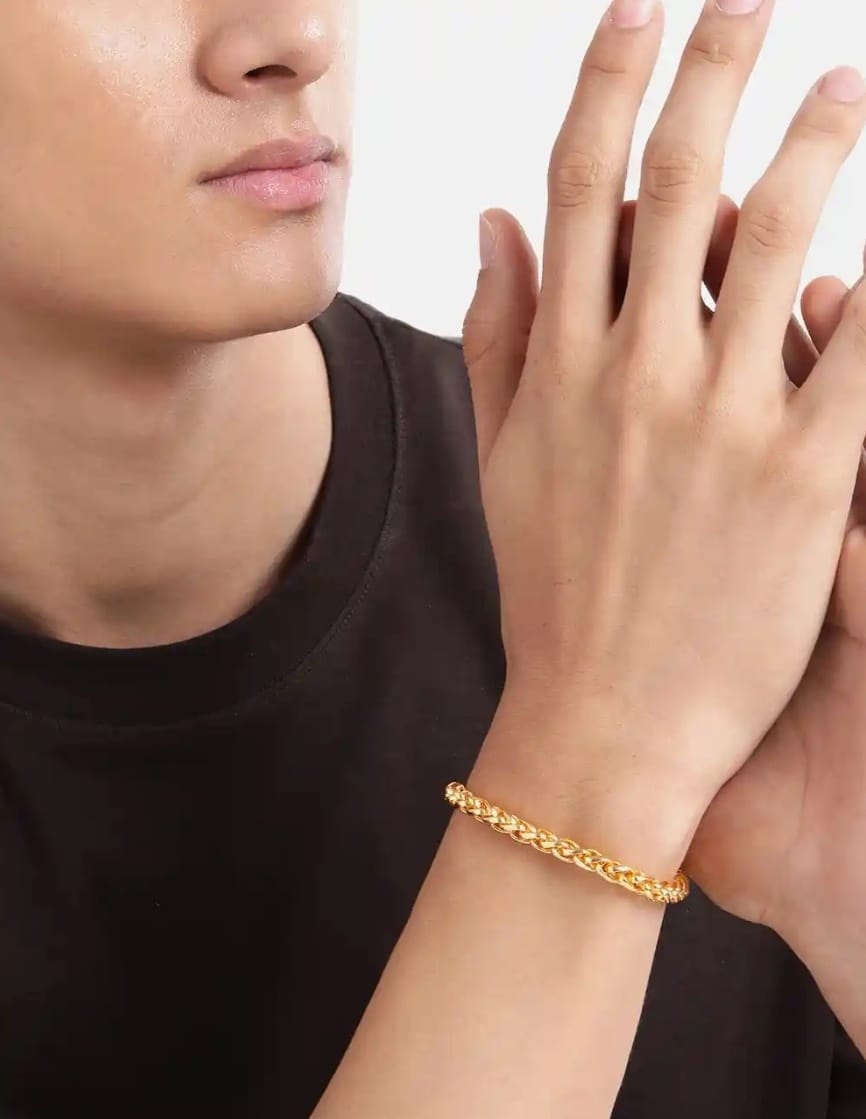 Men’s Gold Plated Cuban Link Chain Bracelet