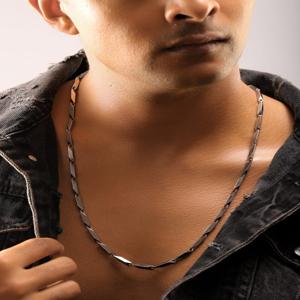Unisex Silver Link Chain